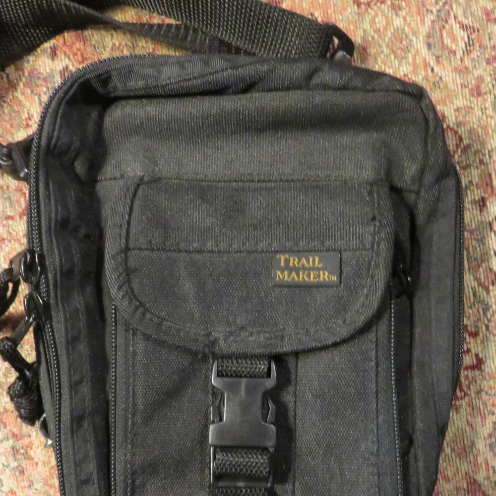 TrailMaker black crossbod sm black travel bag nwot